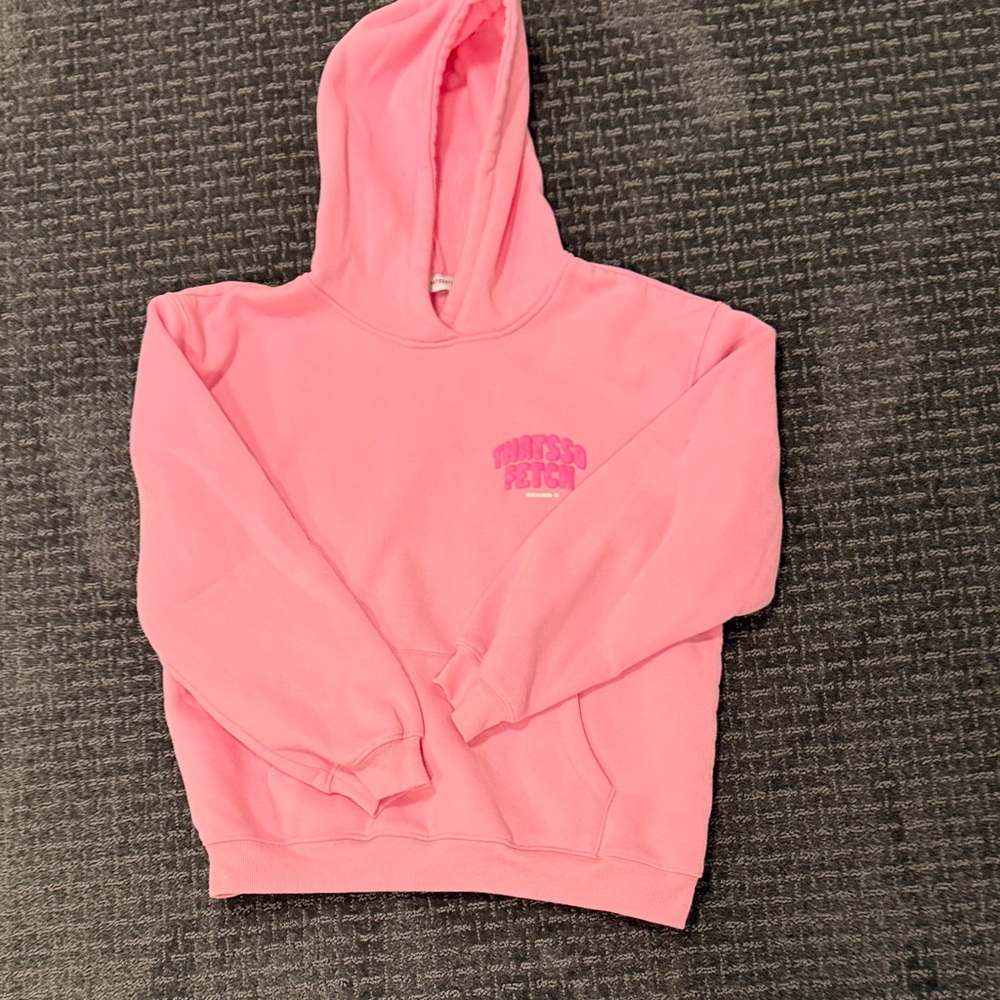 Pink Hoodie with Embroidered Logo
